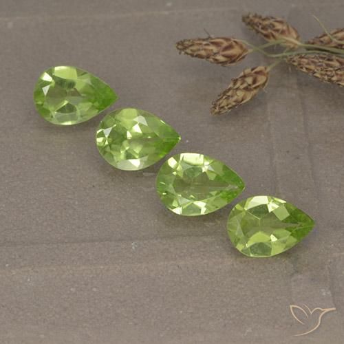 2.45ctw Naturale Verde medio Peridoto, Forma a pera, VVS-VS