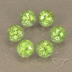 Gemme di Peridoto Verde chiaro naturale da 1.83 ct, Rotondo, VS