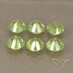 Gemme di Peridoto Verde chiaro naturale da 1.83 ct, Rotondo, VS