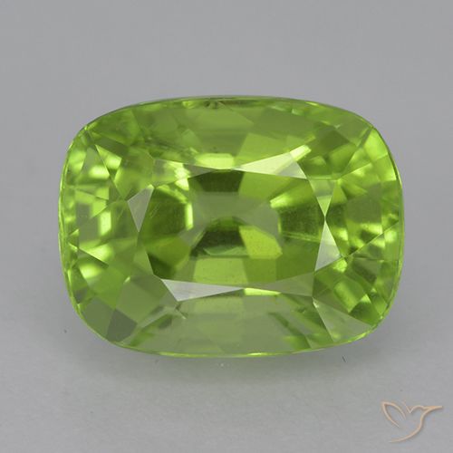2.09ct Naturale Verde acceso Peridoto, Cuscino, VVS-VS