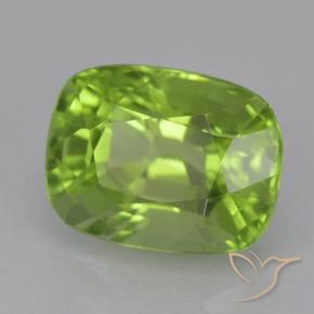 Peridoto Verde acceso naturale da 2.09 ct, Cuscino, VVS-VS
