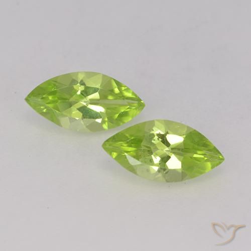 1.13ctw Naturale Verde medio Peridoto, Taglio marquise, VS