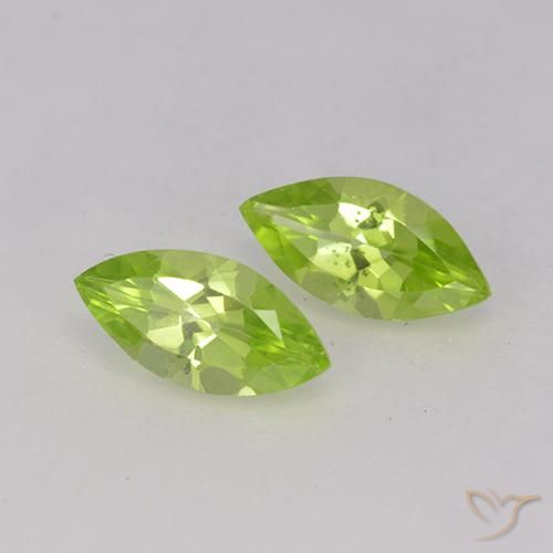 Gemme di Peridoto Verde medio naturale da 1.13 ct, Taglio marquise, VS