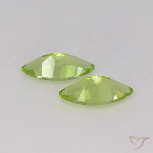 Gemme di Peridoto Verde medio naturale da 1.13 ct, Taglio marquise, VS