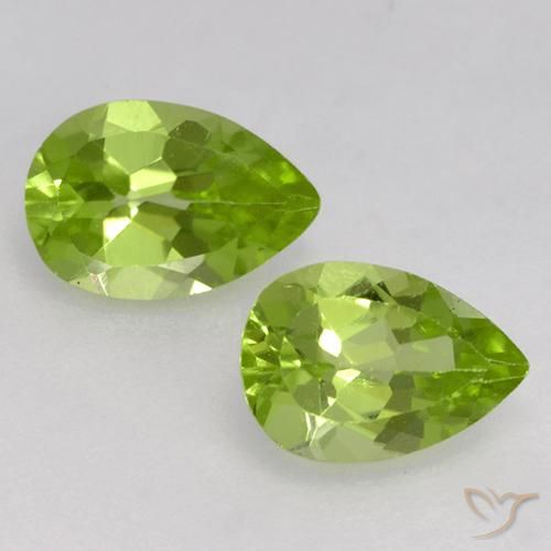 0.85ctw Naturale Verde acceso Peridoto, Forma a pera, VVS-VS