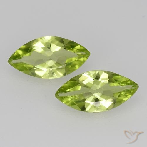 0.97ctw Naturale Verde acceso Peridoto, Taglio marquise, VVS-VS