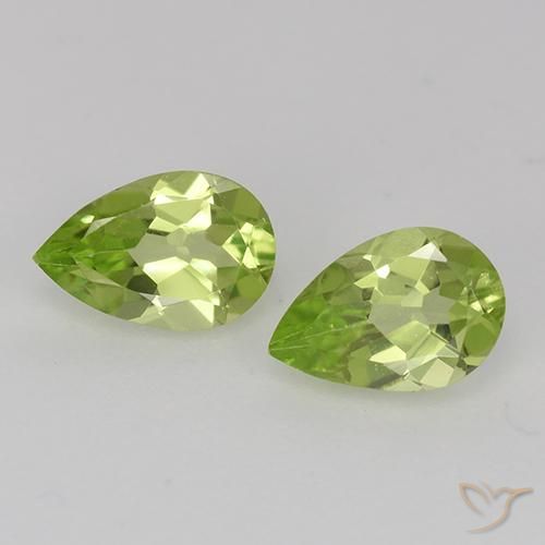 0.83ctw Naturale Verde chiaro e vivace Peridoto, Forma a pera, VVS-VS