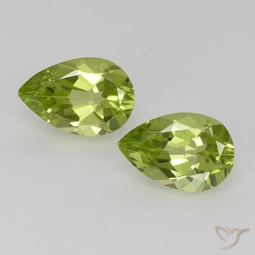 0.92ctw Naturale Verde chiaro e vivace Peridoto, Forma a pera, VVS-VS