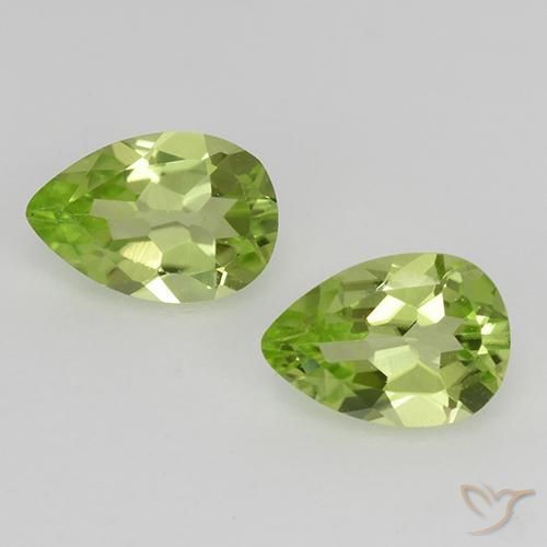 0.75ctw Naturale Verde chiaro e vivace Peridoto, Forma a pera, VVS-VS