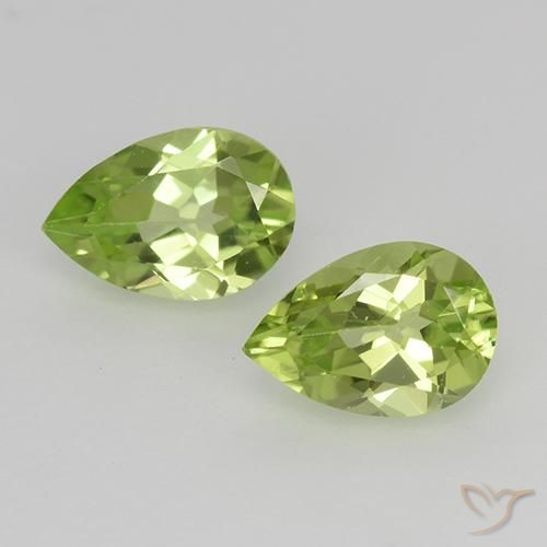 0.90ctw Naturale Verde chiaro e vivace Peridoto, Forma a pera, VVS-VS