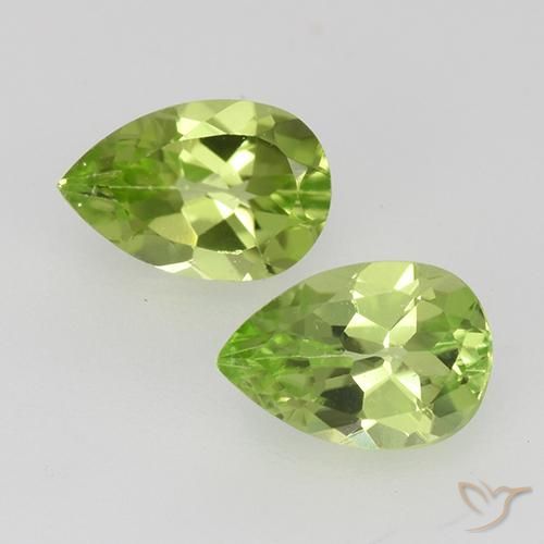 0.93ctw Naturale Verde chiaro e vivace Peridoto, Forma a pera, VVS-VS