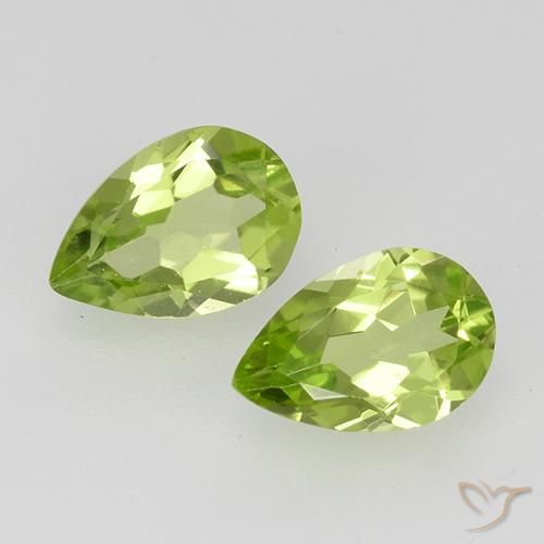 0.80ctw Naturale Verde chiaro e vivace Peridoto, Forma a pera, VVS-VS