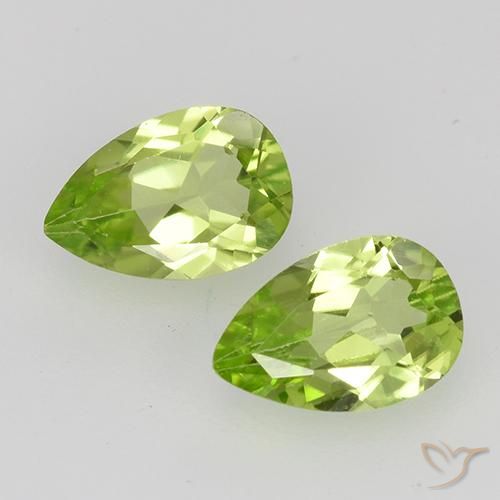 0.87ctw Naturale Verde chiaro e vivace Peridoto, Forma a pera, VVS-VS