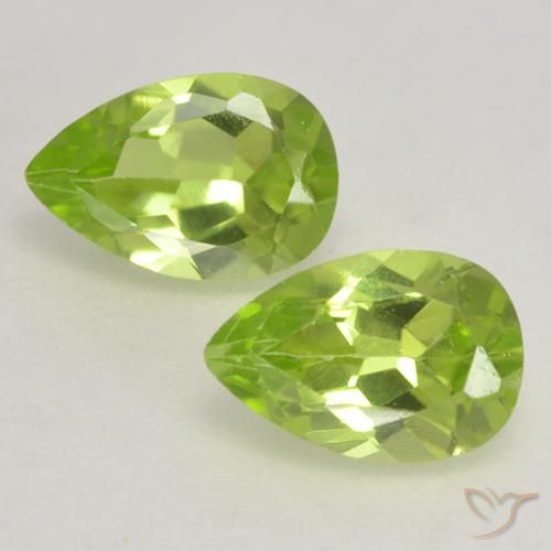 0.87ctw Naturale Verde chiaro e vivace Peridoto, Forma a pera, VVS-VS