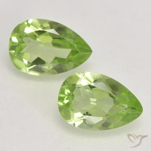 0.89ctw Naturale Verde chiaro e vivace Peridoto, Forma a pera, VVS-VS