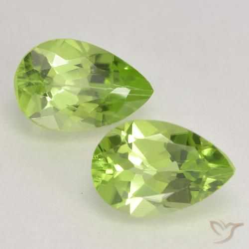 0.89ctw Naturale Verde chiaro e vivace Peridoto, Forma a pera, VVS-VS