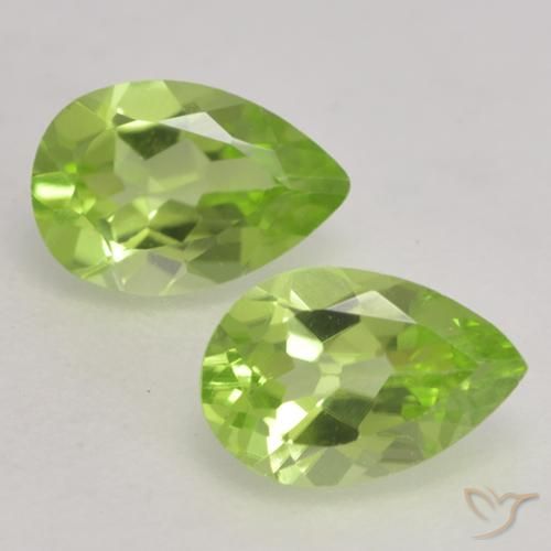 0.84ctw Naturale Verde chiaro e vivace Peridoto, Forma a pera, VVS-VS