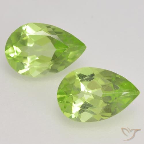 0.86ctw Naturale Verde chiaro e vivace Peridoto, Forma a pera, VVS-VS