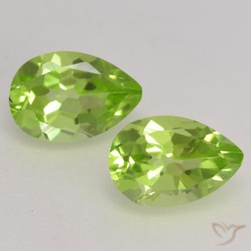 0.94ctw Naturale Verde acceso Peridoto, Forma a pera, VVS-VS