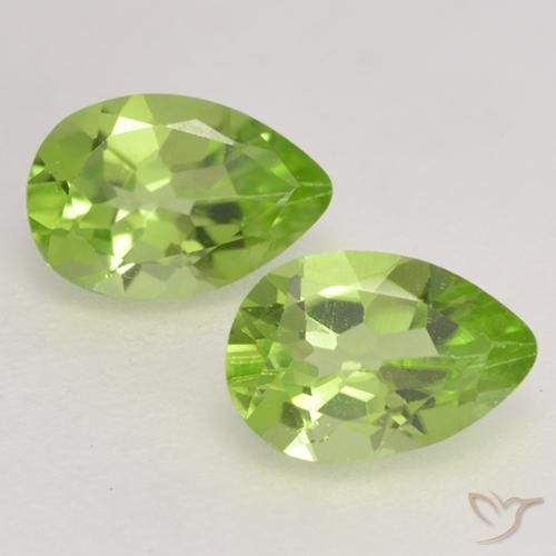 0.84ctw Naturale Verde medio Peridoto, Forma a pera, VVS-VS