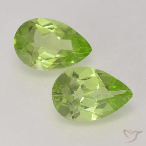 0.86ctw Naturale Verde acceso Peridoto, Forma a pera, VVS-VS