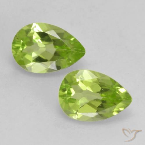 0.86ctw Naturale Verde chiaro e vivace Peridoto, Forma a pera, VVS-VS