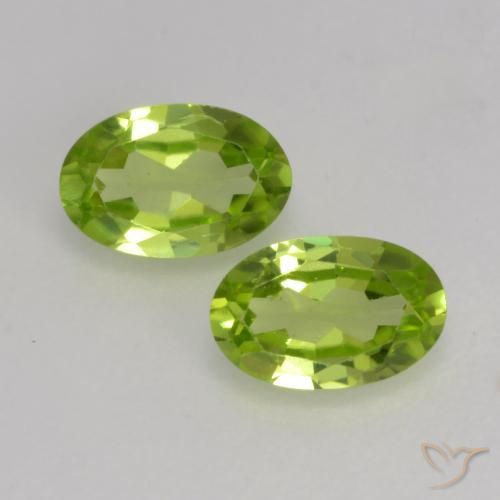 0.98ctw Naturale Verde acceso Peridoto, Ovale, VS