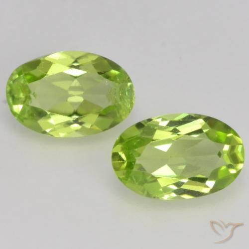 0.98ctw Naturale Verde medio Peridoto, Ovale, VS