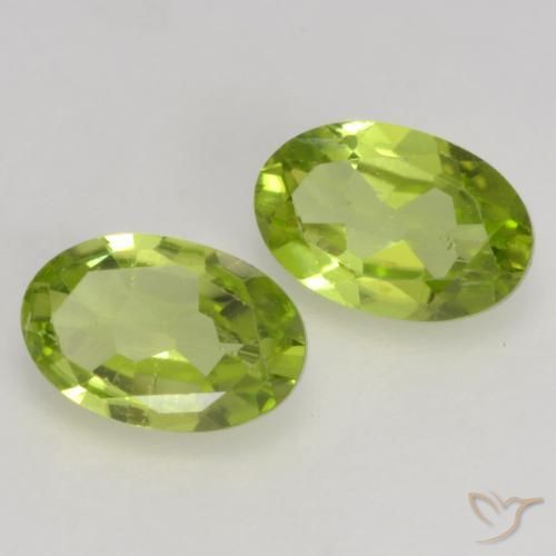 Gemme di Peridoto Verde medio naturale da 1.00 ct, Ovale, VS