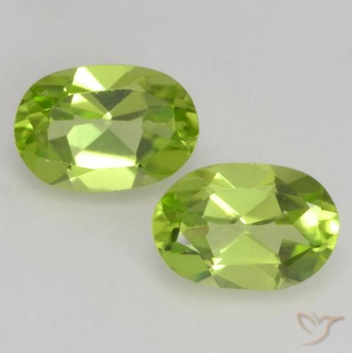 1.10ctw Naturale Verde acceso Peridoto, Ovale, VS