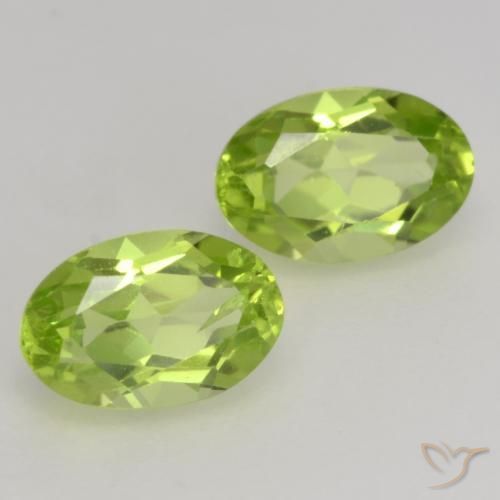 Gemme di Peridoto Verde acceso naturale da 1.13 ct, Ovale, VS