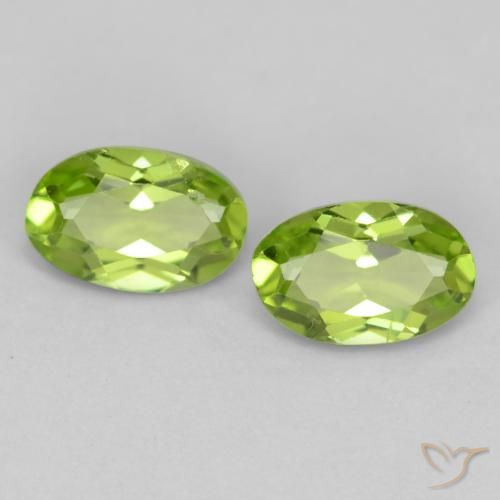 0.94ctw Naturale Verde acceso Peridoto, Ovale, VS