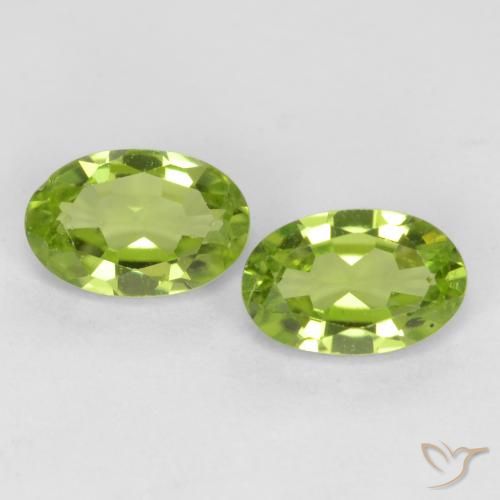 0.97ctw Naturale Verde acceso Peridoto, Ovale, VS