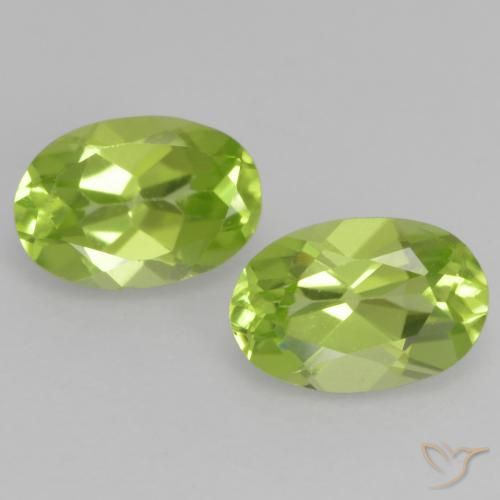 0.94ctw Naturale Verde chiaro e vivace Peridoto, Ovale, VS