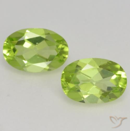 0.93ctw Naturale Verde chiaro e vivace Peridoto, Ovale, VS