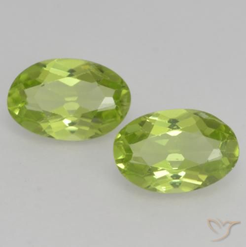 0.97ctw Naturale Verde chiaro e vivace Peridoto, Ovale, VS