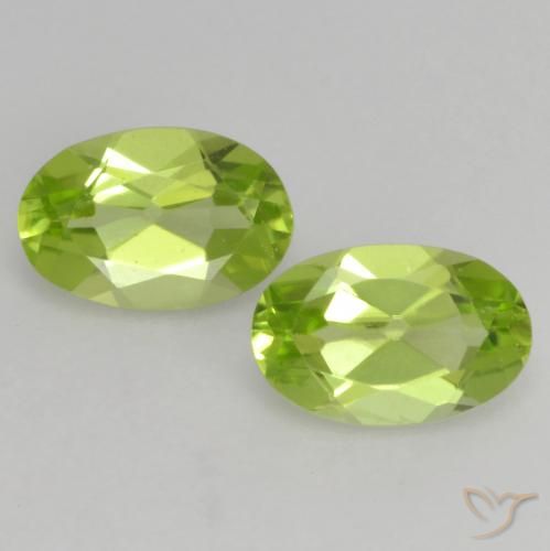 0.84ctw Naturale Verde chiaro e vivace Peridoto, Ovale, VS