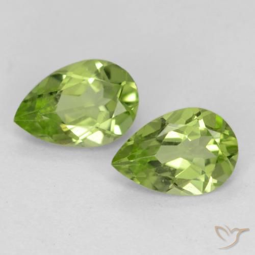0.83ctw Naturale Verde chiaro e vivace Peridoto, Forma a pera, VVS-VS