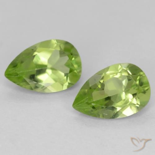 0.93ctw Naturale Verde chiaro e vivace Peridoto, Forma a pera, VVS-VS