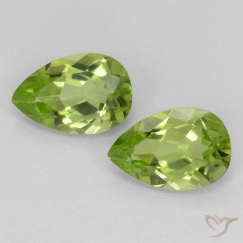 0.86ctw Naturale Verde chiaro e vivace Peridoto, Forma a pera, VVS-VS