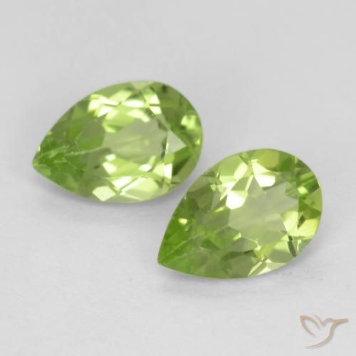 0.84ctw Naturale Verde chiaro e vivace Peridoto, Forma a pera, VVS-VS