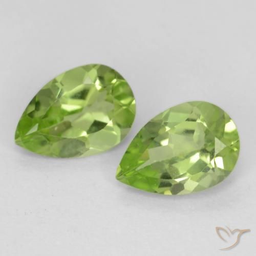 0.85ctw Naturale Verde chiaro e vivace Peridoto, Forma a pera, VVS-VS