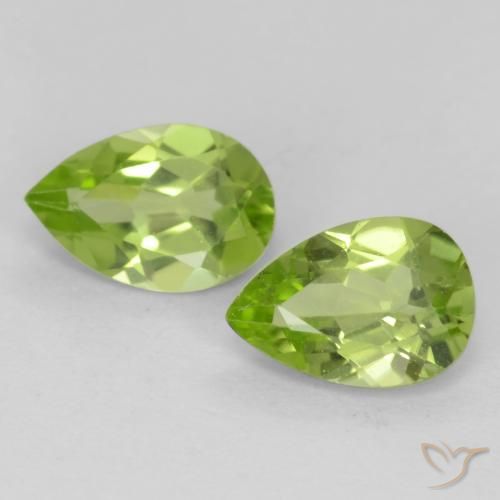0.79ctw Naturale Verde chiaro e vivace Peridoto, Forma a pera, VVS-VS