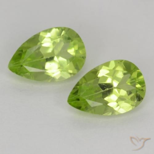 0.91ctw Naturale Verde medio Peridoto, Forma a pera, VVS-VS