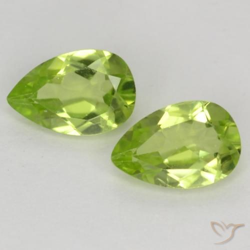 0.92ctw Naturale Verde medio Peridoto, Forma a pera, VVS-VS