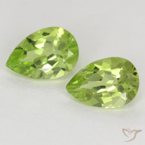 0.87ctw Naturale Verde chiaro e vivace Peridoto, Forma a pera, VVS-VS