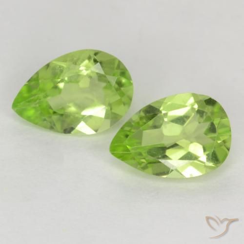 0.78ctw Naturale Verde chiaro e vivace Peridoto, Forma a pera, VVS-VS