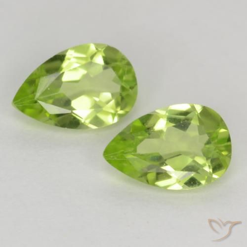 0.81ctw Naturale Verde chiaro e vivace Peridoto, Forma a pera, VVS-VS
