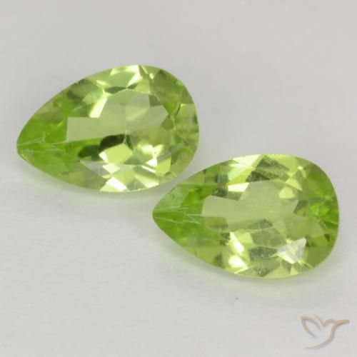 0.87ctw Naturale Verde chiaro e vivace Peridoto, Forma a pera, VVS-VS