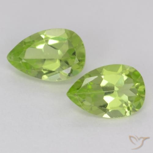 0.89ctw Naturale Verde chiaro e vivace Peridoto, Forma a pera, VVS-VS
